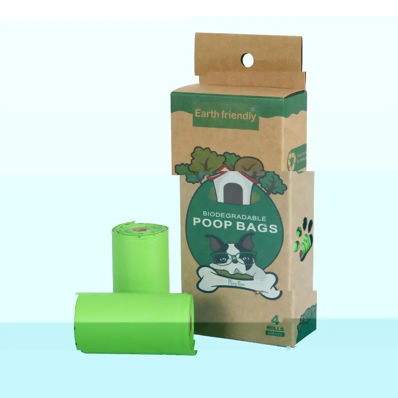 Dog Poop Bag Rolls — EPI/PE and Compostable, 15 Bags per Roll