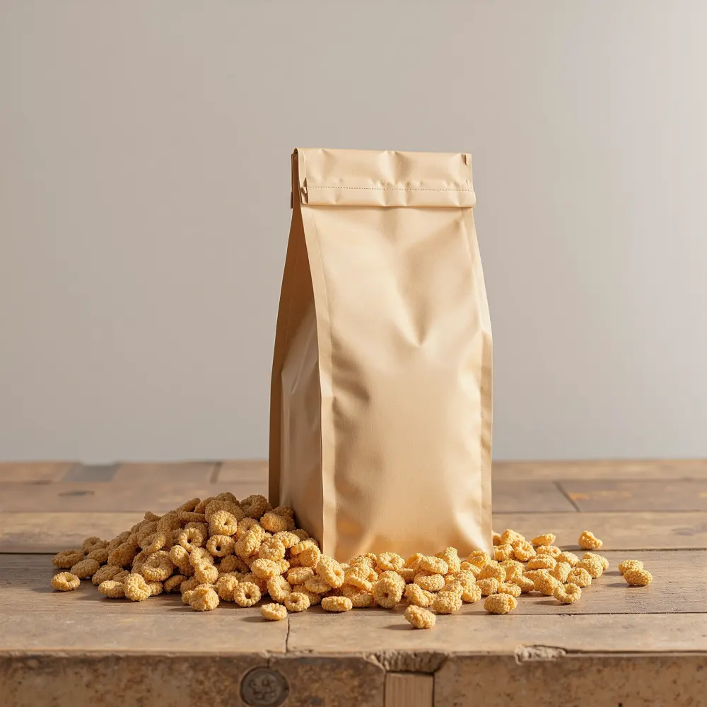 Resealable food storage bag close-up