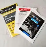 Bagged retail protective drop sheet and decorating cover sheet