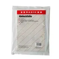 Protective drop cloth protecting furniture from contamination
